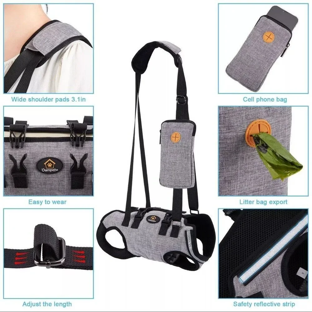Own Pets harness gray‎ and black for large dogs